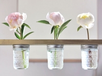 With Lovely Mason Jar Vase Shelf